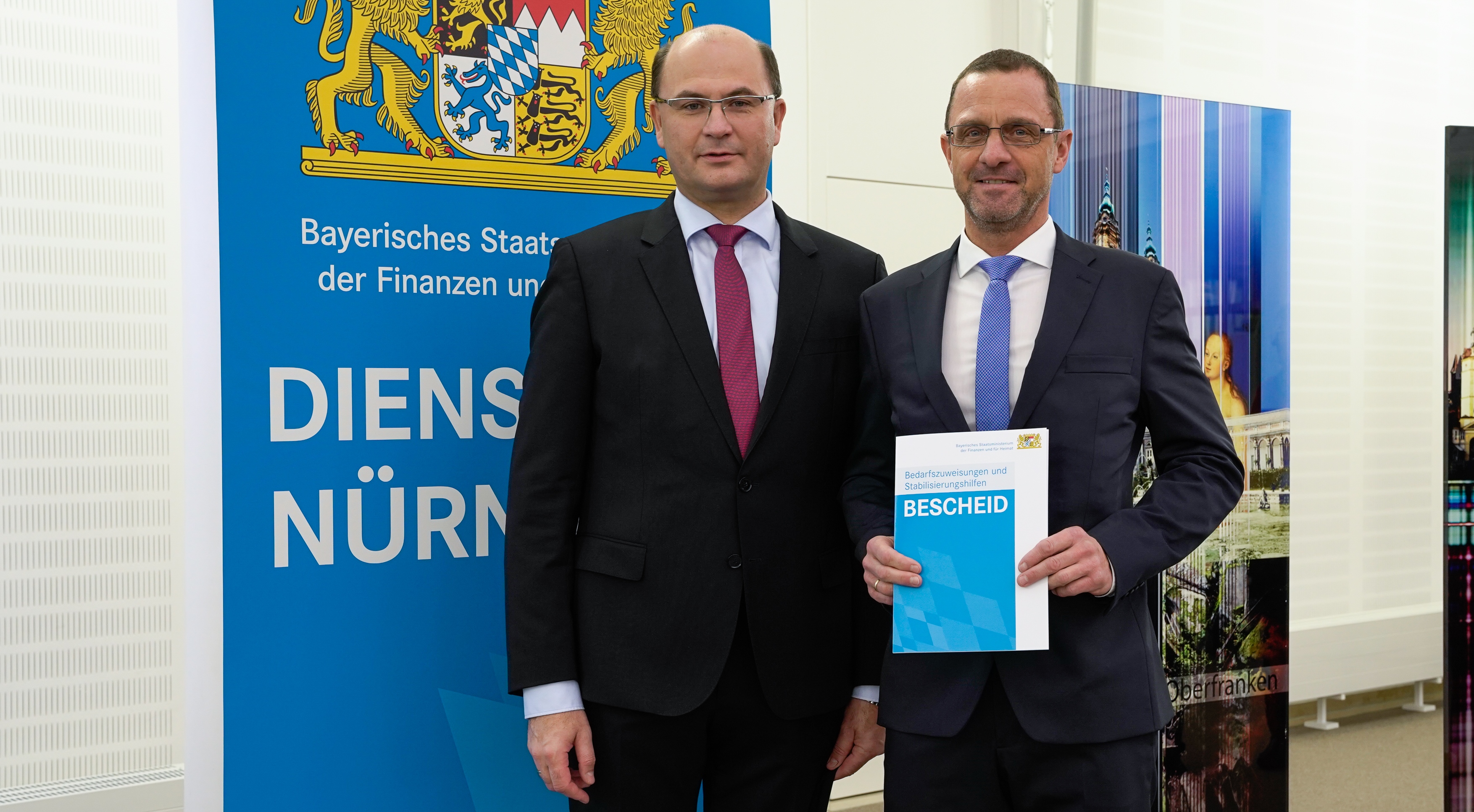Finanzminister Albert Füracker und Regierungsdirektor Armin Diewald