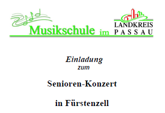 Einladung zum Senioren-Konzert in Fürstenzell